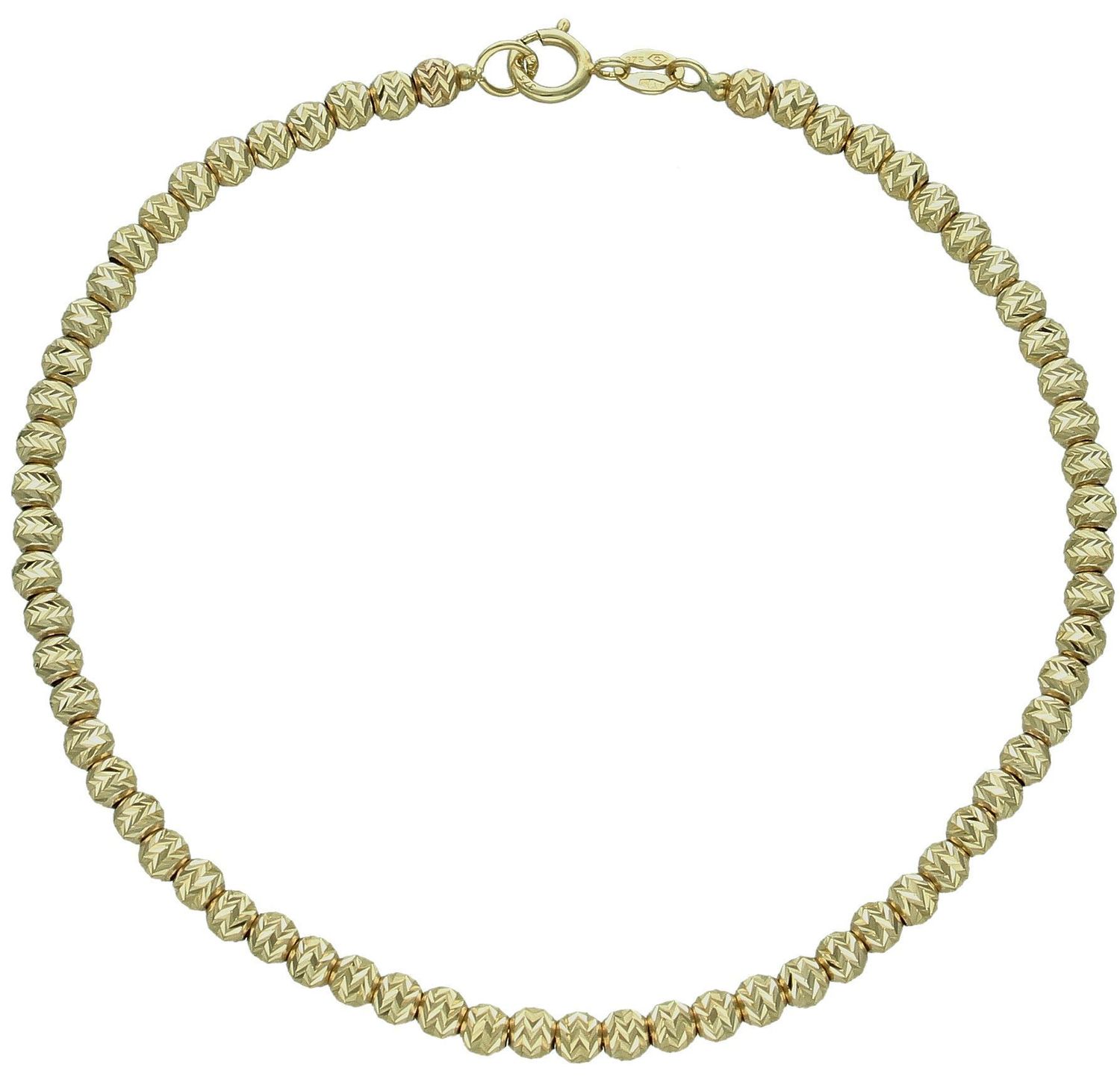 Bransoletka złota grawerowane kuleczki próba 375, BR 7604 375 5.jpg